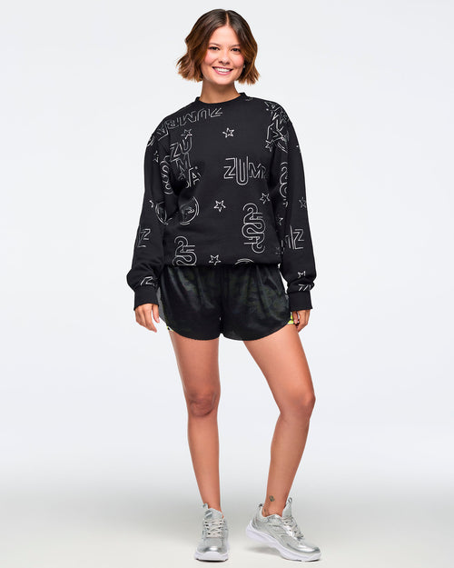 Zumba 25 Unisex Pullover Sweatshirt - Black/Silver