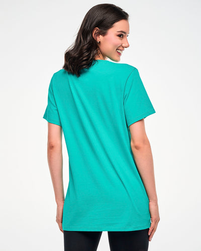 Electric Feel Unisex Crew Neck Tee - Aqua