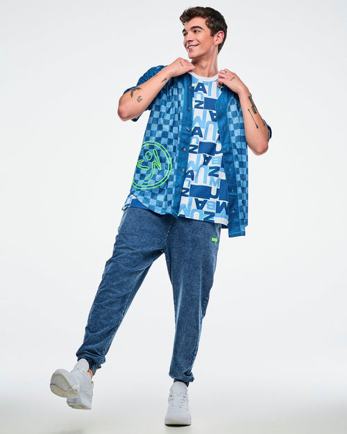 Jean Jamz Oversized Crew Neck Top