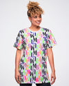 Dale-Z Unisex Crew Neck Tee - White/Multi