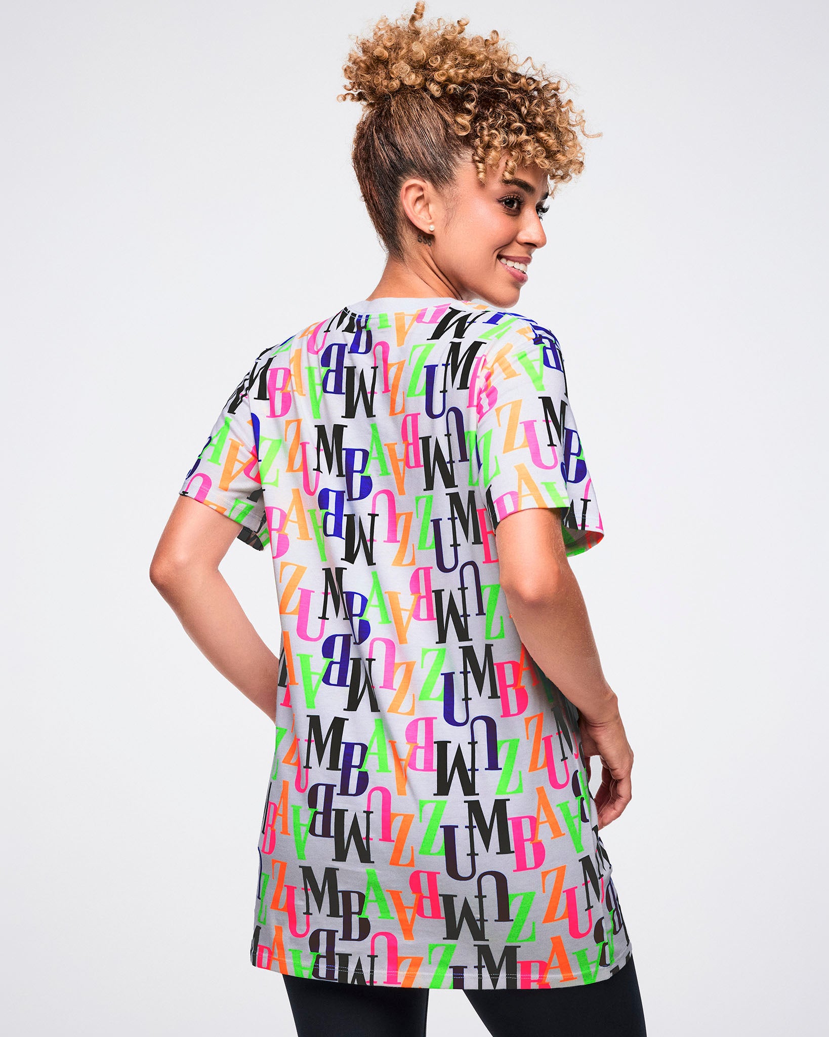 Dale-Z Unisex Crew Neck Tee - White/Multi – Zumba Wear | STRONG iD