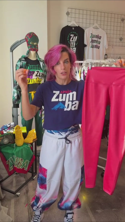 Apres Zumba Shiny High Waisted Ankle Leggings