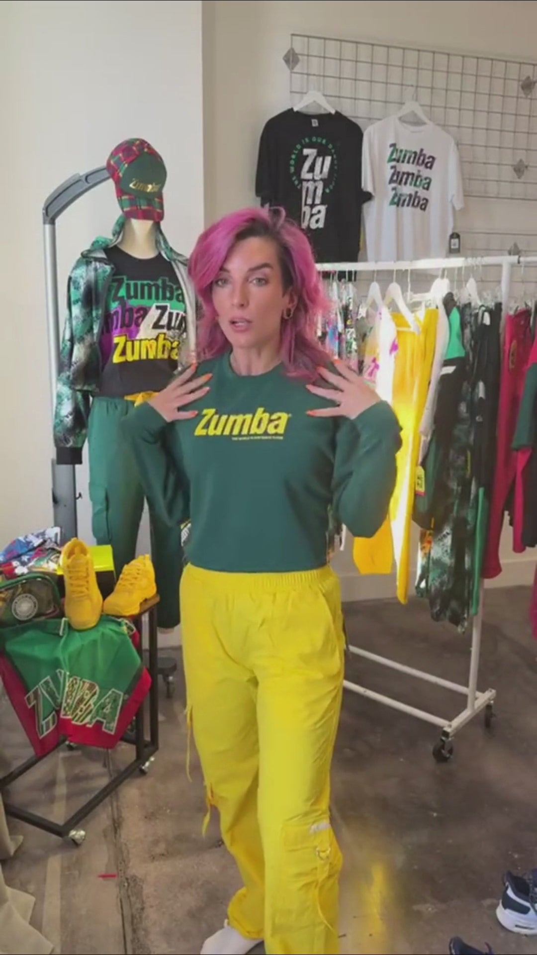 Apres Zumba Modal Long Sleeve Oversized Crop Top – Zumba Wear