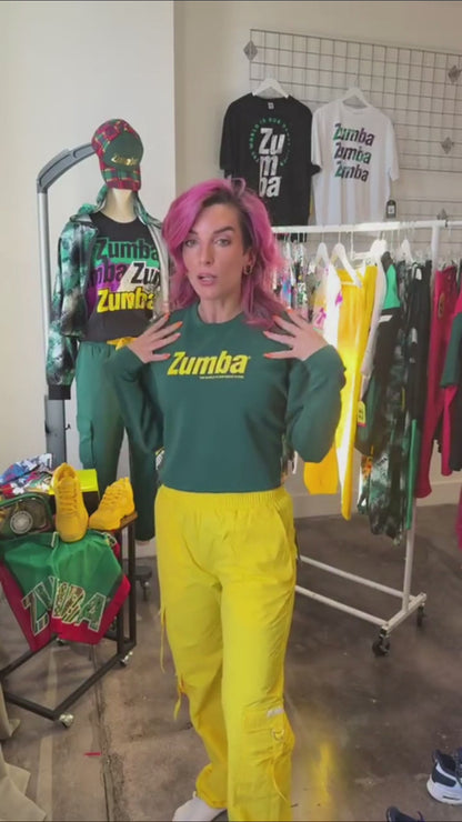 Apres Zumba Modal Long Sleeve Oversized Crop Top